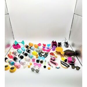 LOL Surprise Doll Accessories Lot 61+ Pieces Bottles Glasses Hats Instruments